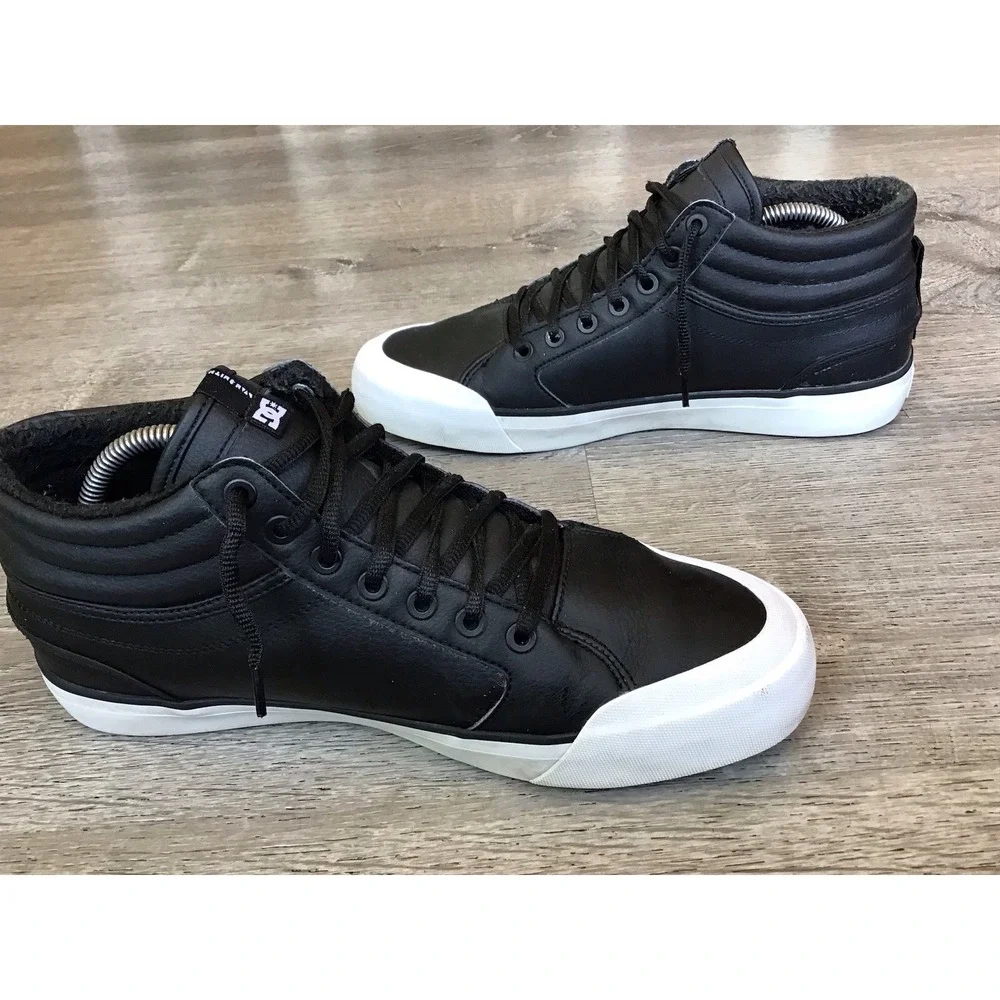 DC Shoes Evan Smith Hi Womens Size 11 Black Shearling Lined Skateboard Sneakers